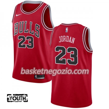 Canotte Bambino Chicago Bulls Michael Jordan 23 Nike 2017-18 Rosso Swingman